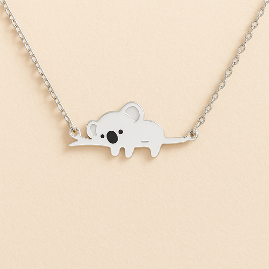 Silver Koala Halsband