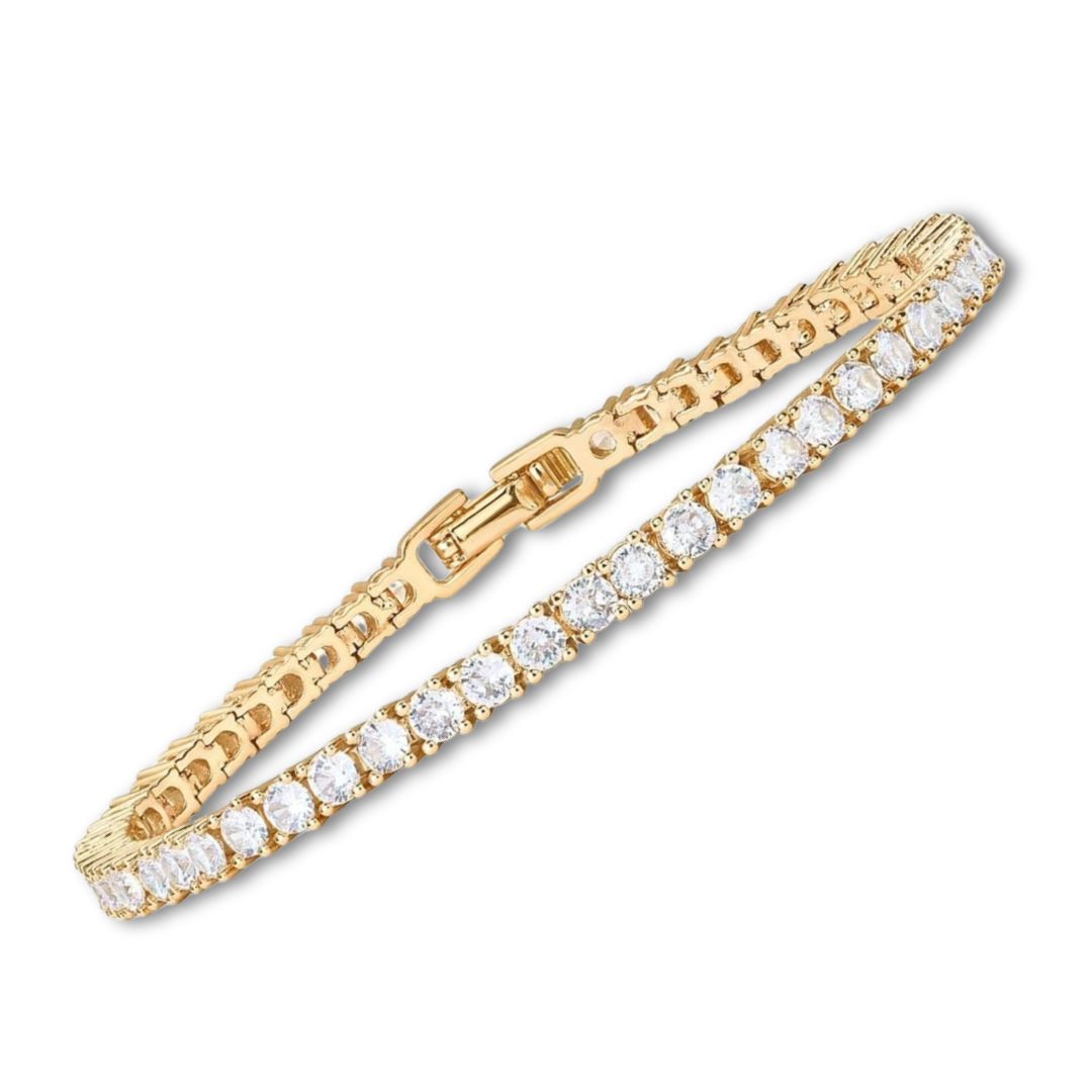 Moissanit tennisarmband | Guld 