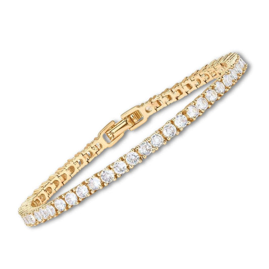 Moissanit tennisarmband | Guld 