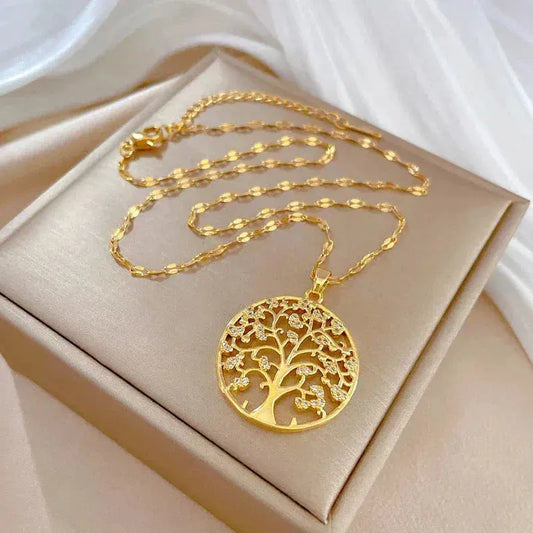 Halsband med livets rötter i guld