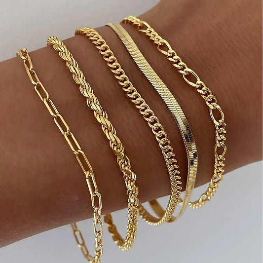 Ellis Renner Armbandsset | Guld