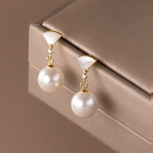 Eleganta silverpärlörhängen