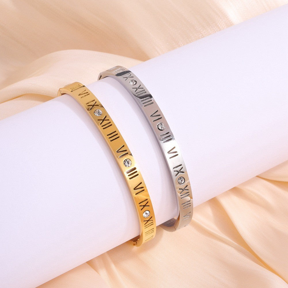 Tidlöst armband med romerska siffror 