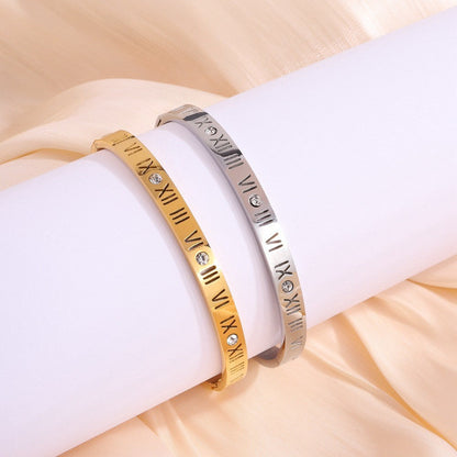 Tidlöst armband med romerska siffror 