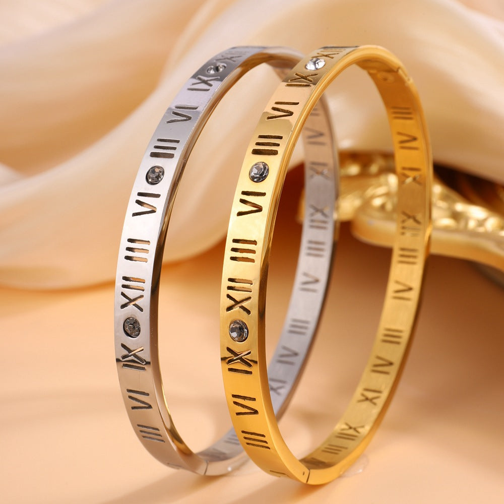 Tidlöst armband med romerska siffror 