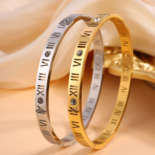 Tidlöst armband med romerska siffror 