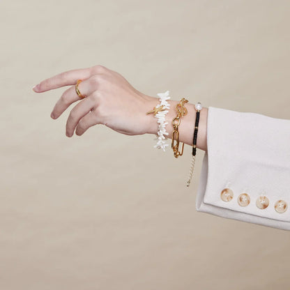 Armband med T-formad länk | Guld