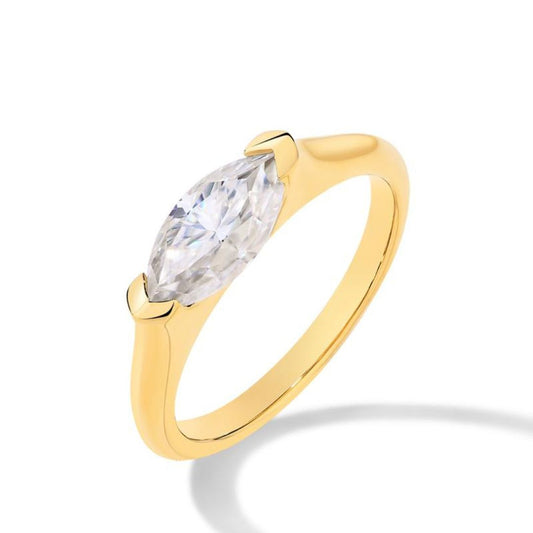 Hailey Playa Tunn Ring | Guld