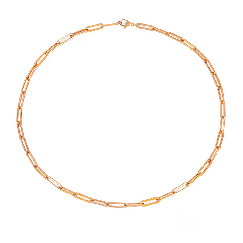 Archen Elegant Kedjehalsband | Vitt Guld