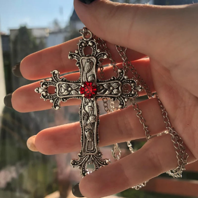 Bergqvist™ | Gothic Large Zircon Cross Pendant Necklace