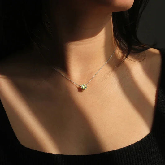 Elegant kristall solitärhalsband 