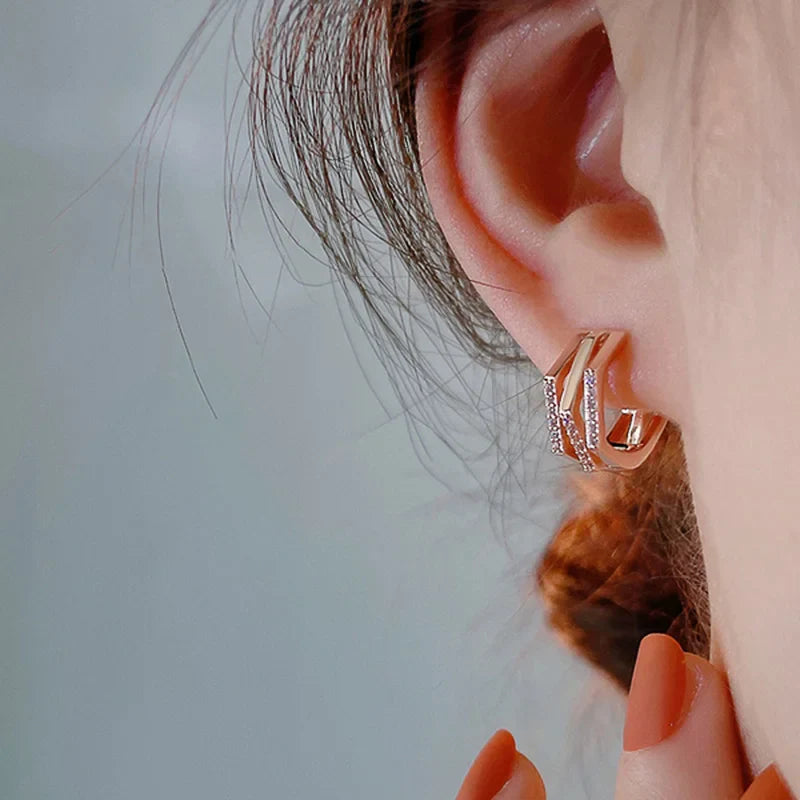 Geometriska creoler i roséguld