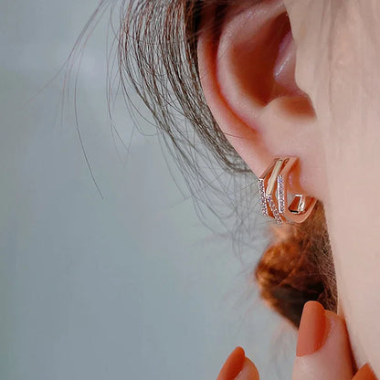 Geometriska creoler i roséguld