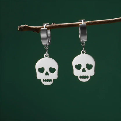 Bergqvist™ | Skull Hoop Earrings with Heart Eyes