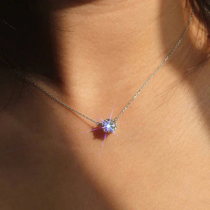 Elegant kristall solitärhalsband 
