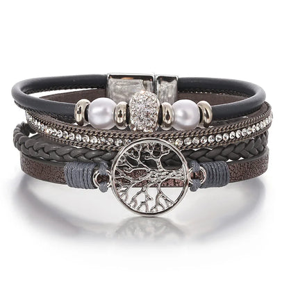 Livets träd strass armband 