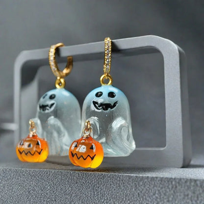Bergqvist™ | Halloween Ghost and Pumpkin Hoop Earrings