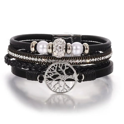 Livets träd strass armband 