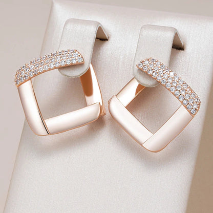 Roséguldstuds med zirkon