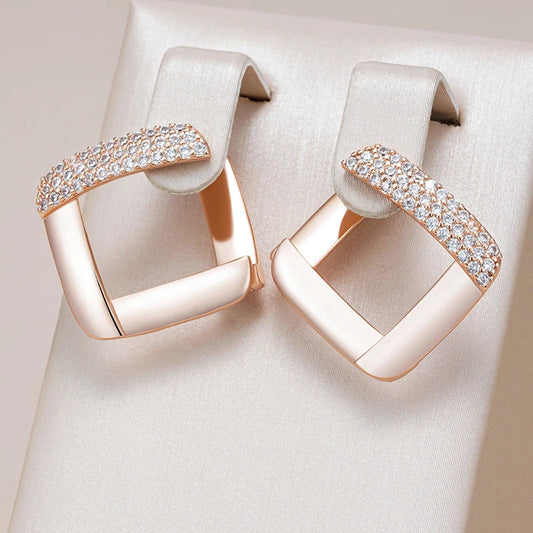 Roséguldstuds med zirkon