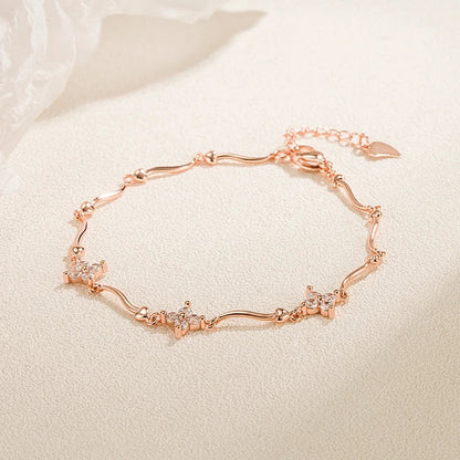 Fyrklöverarmband med zirkon