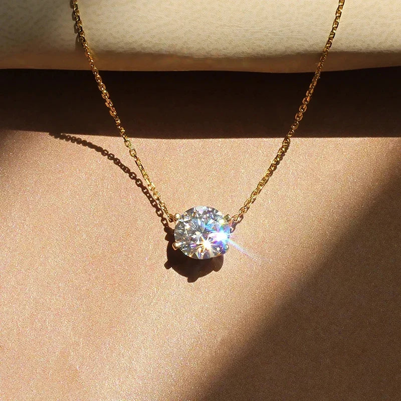 Elegant kristall solitärhalsband 