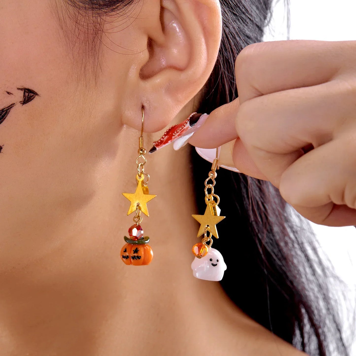 Bergqvist™ | Halloween Pumpkin & Ghost Dangle Earrings