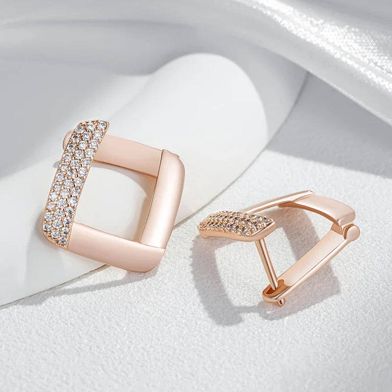 Roséguldstuds med zirkon