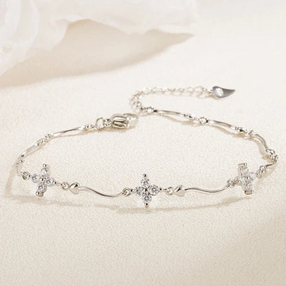 Fyrklöverarmband med zirkon