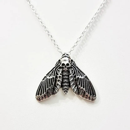 Bergqvist™ | Gothic Moth Skull Pendant Necklace