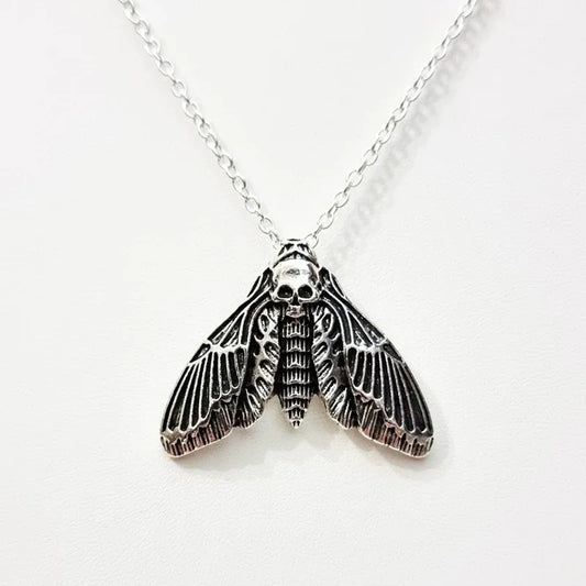 Bergqvist™ | Gothic Moth Skull Pendant Necklace