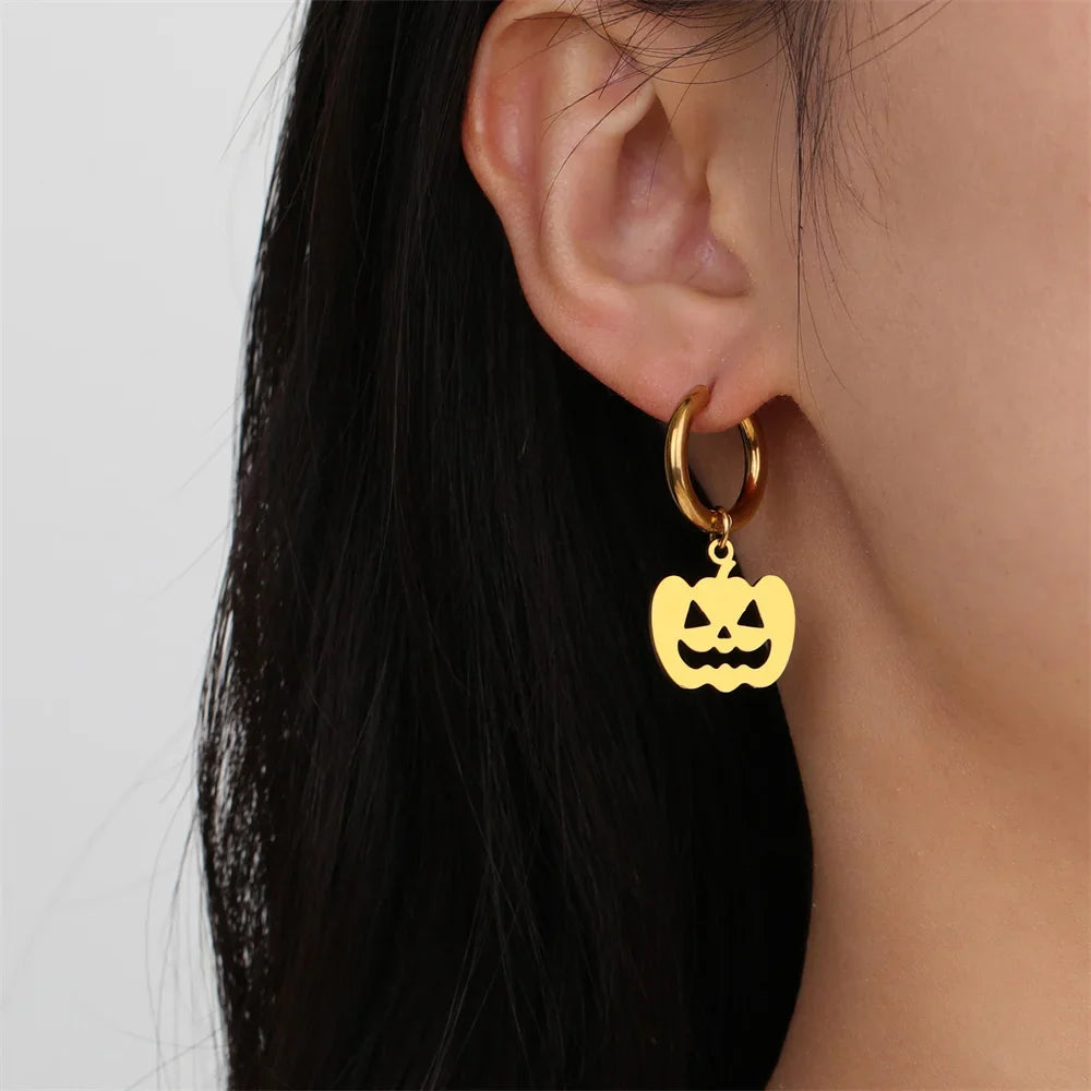 Bergqvist™ | Gold Pumpkin Hoop Earrings