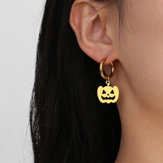 Bergqvist™ | Gold Pumpkin Hoop Earrings