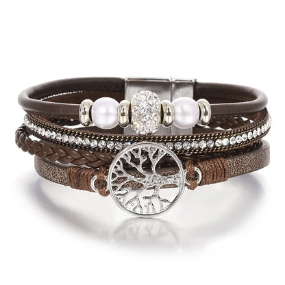 Livets träd strass armband 