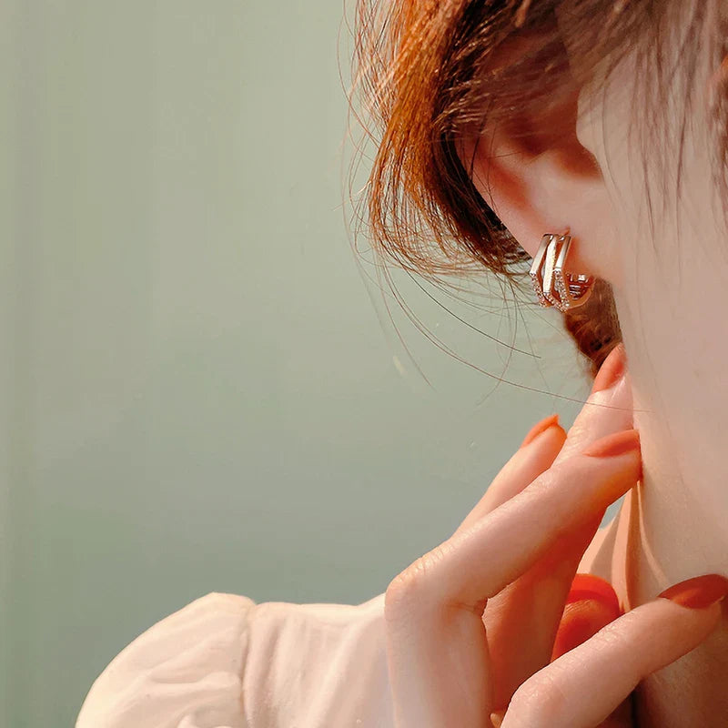 Geometriska creoler i roséguld