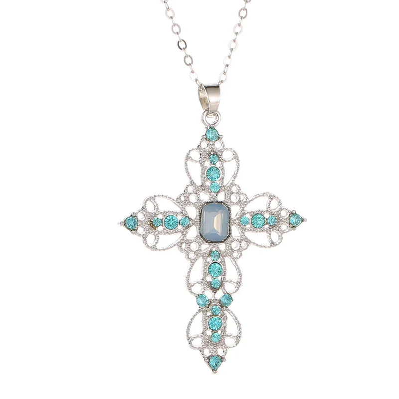 Bergqvist™ | Gothic Large Zircon Cross Pendant Necklace