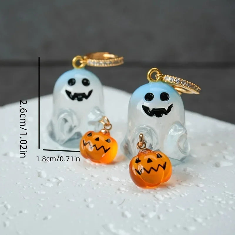 Bergqvist™ | Halloween Ghost and Pumpkin Hoop Earrings