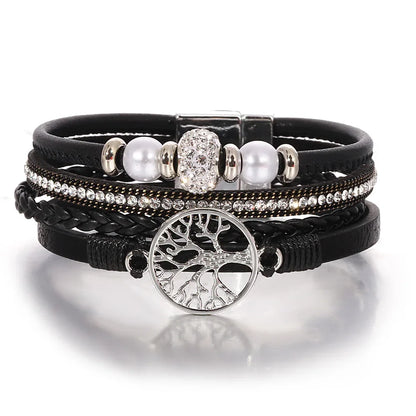Livets träd strass armband 