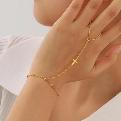 Armband med kors i guld