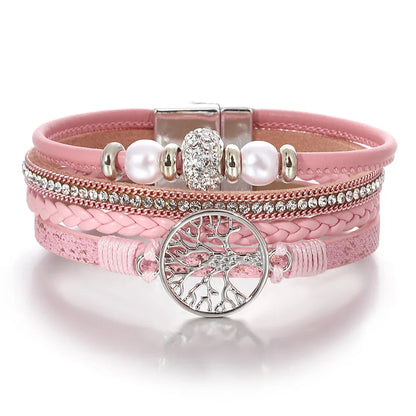 Livets träd strass armband 