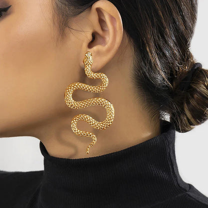 Bergqvist™ | Exaggerated Gold Snake Earrings