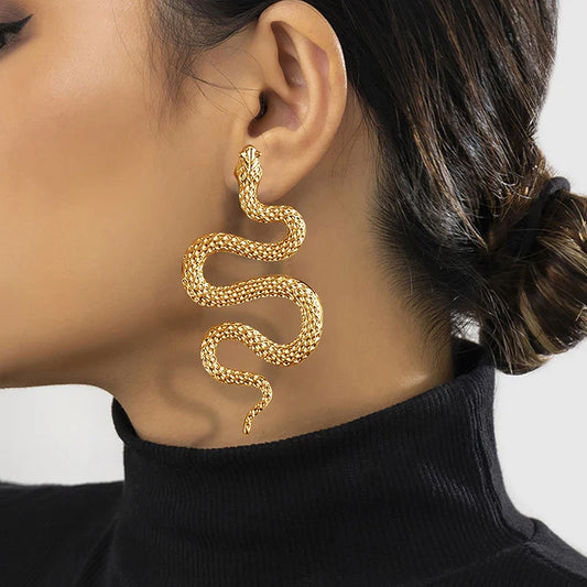Bergqvist™ | Exaggerated Gold Snake Earrings