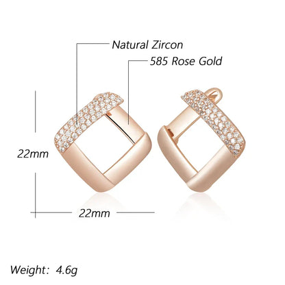Roséguldstuds med zirkon