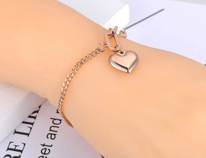 Titaniumarmband med hjärta