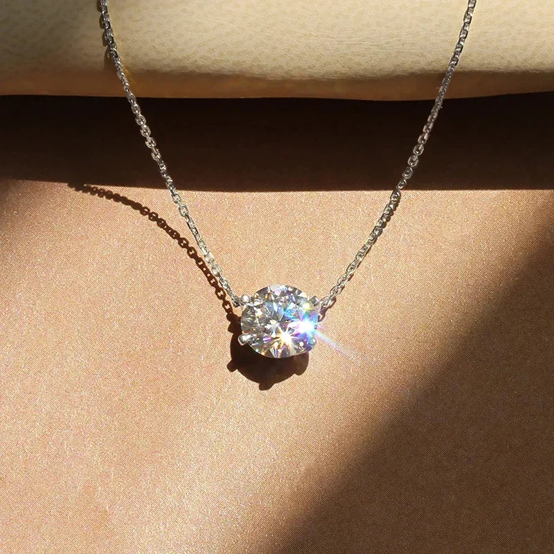 Elegant kristall solitärhalsband 