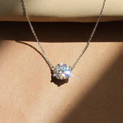 Elegant kristall solitärhalsband 