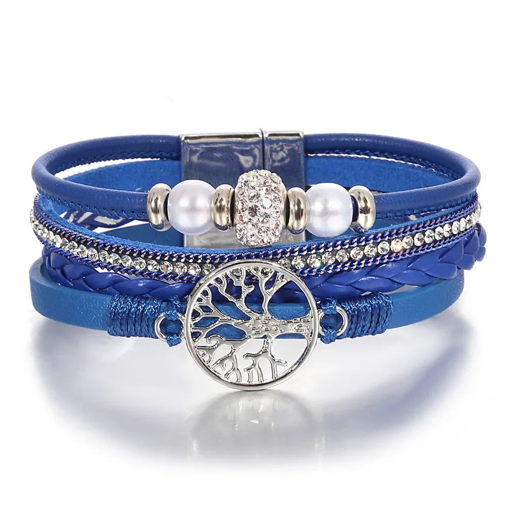 Livets träd strass armband 