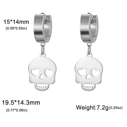Bergqvist™ | Skull Hoop Earrings with Heart Eyes