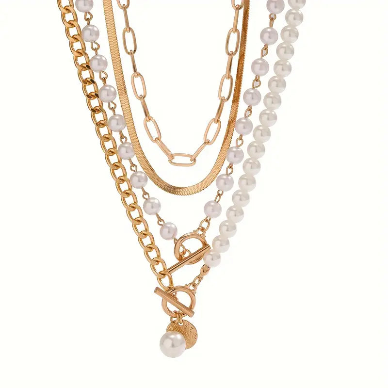 Grace | Halsband i vintage-stil med guldpärlor