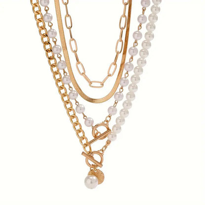 Grace | Halsband i vintage-stil med guldpärlor
